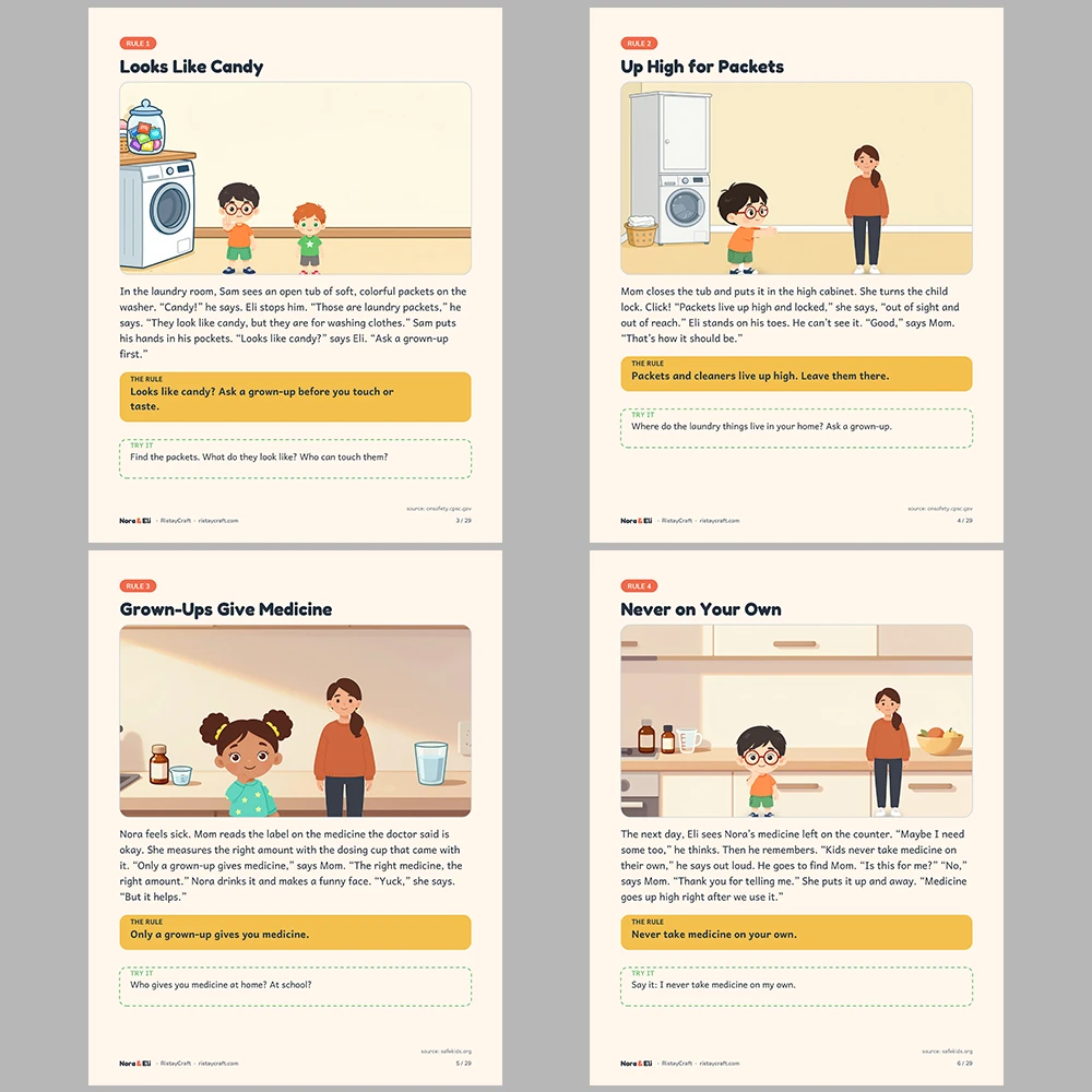 5 Kids Safety Printable Books Bundle | Ready for Anything Pack Ages 5–8 | Stories Activities | Instant Download