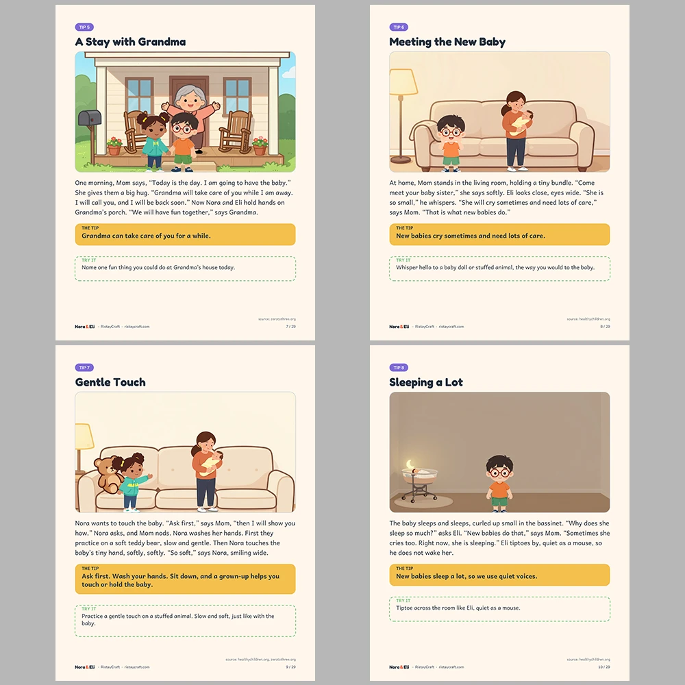 5 Social Narrative Books Bundle for Kids | Changes and Feelings Pack Ages 4–8 | Printable Big Moment Stories Activities