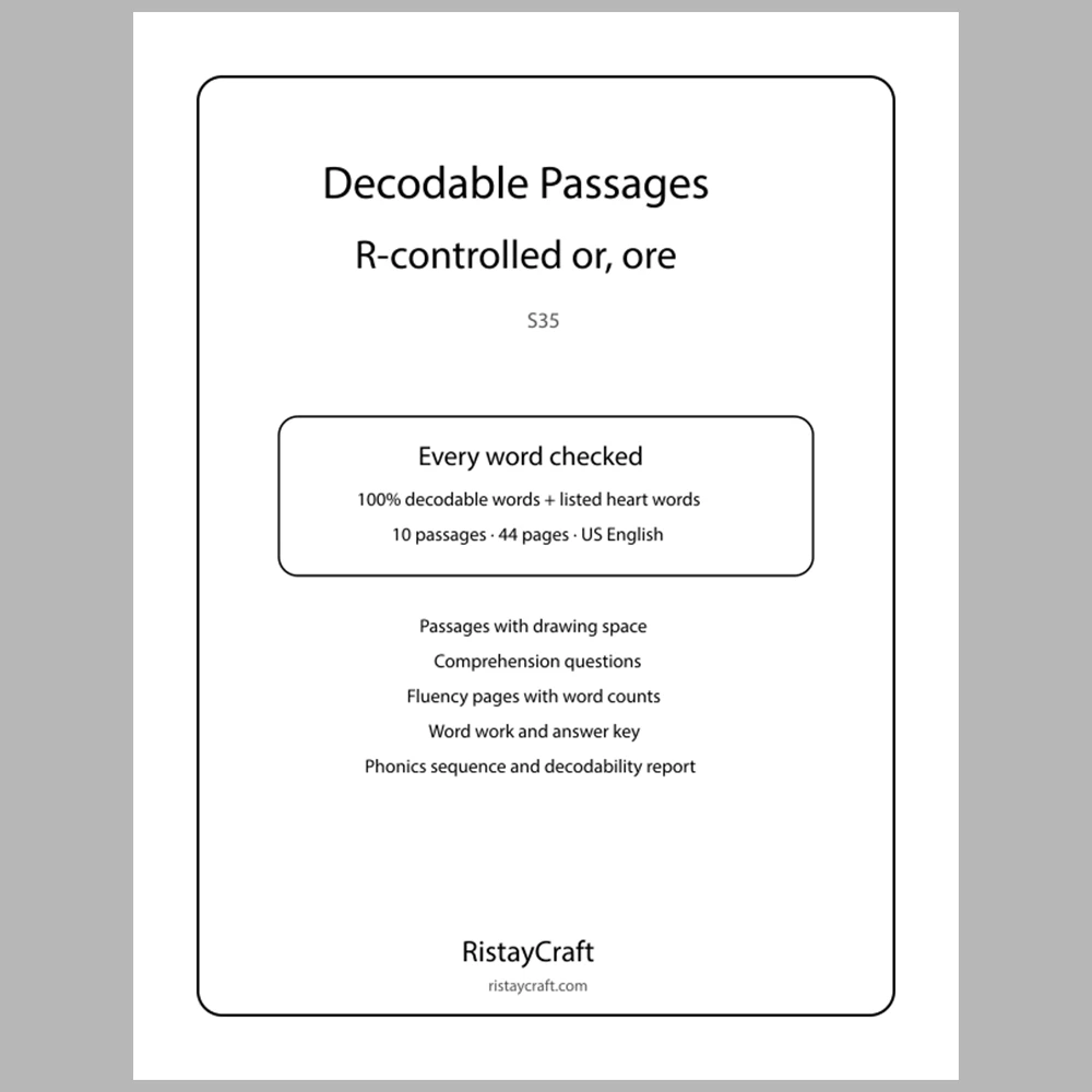 Decodable Readers Bundle 3: Syllables and R-Controlled Vowels | 10 Phonics Packs, 100 Stories | Printable PDF