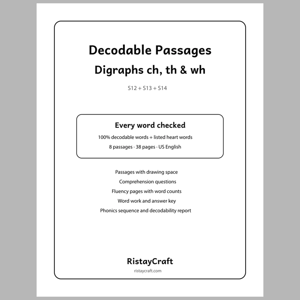 Decodable Readers Bundle 1: Beginning Phonics | 10 Phonics Packs, 80 Stories | Printable PDF