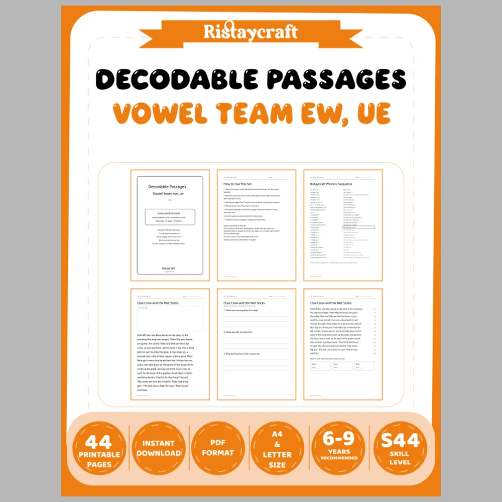 Decodable Readers Complete Set: All 51 Packs | 51 Phonics Packs, 484 Stories | Printable PDF