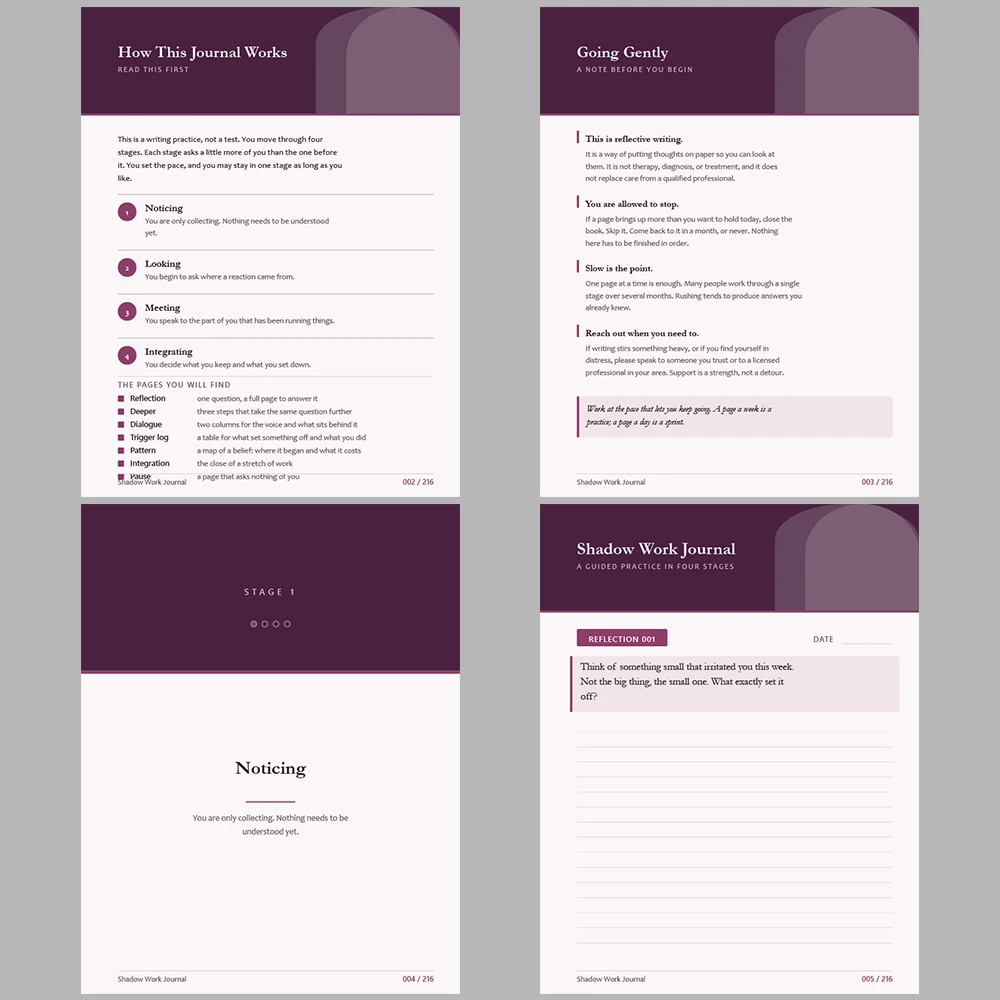 Shadow Work Journal: A Guided Practice in Four Stages