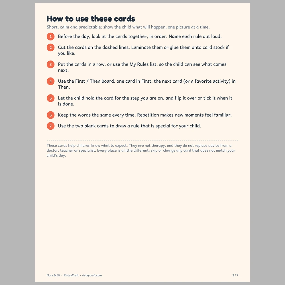 Weather Safety for Kids Picture Rule Cards | Printable Visual Sequence Cards for Kids Ages 5–8 | Safety Rules Companion