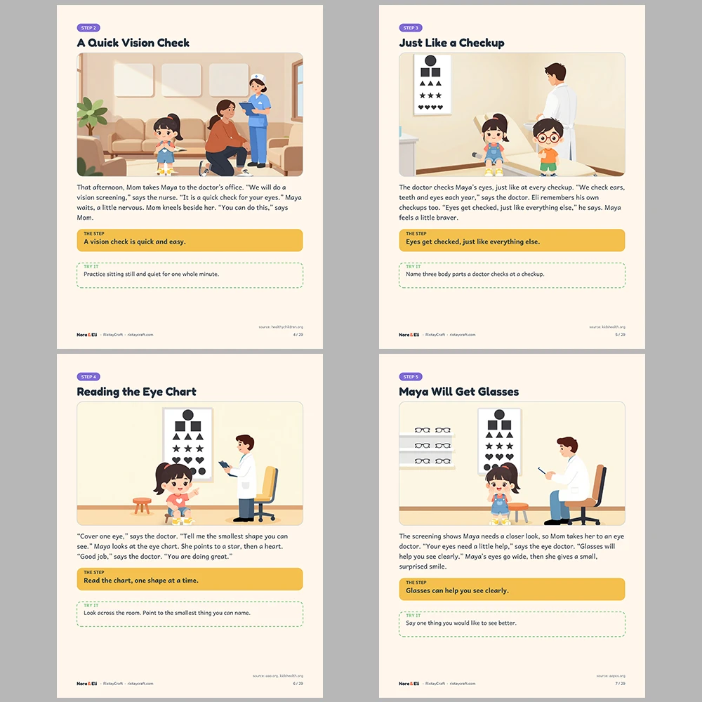 5 Social Narrative Books Bundle for Kids | Families and Friends Pack Ages 4–8 | Printable Big Moment Stories Activities