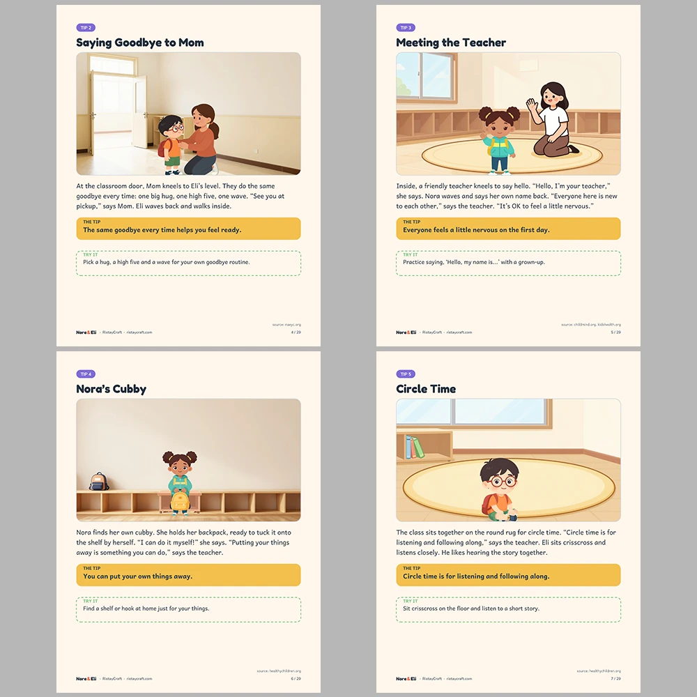 5 Social Narrative Books Bundle for Kids | Changes and Feelings Pack Ages 4–8 | Printable Big Moment Stories Activities