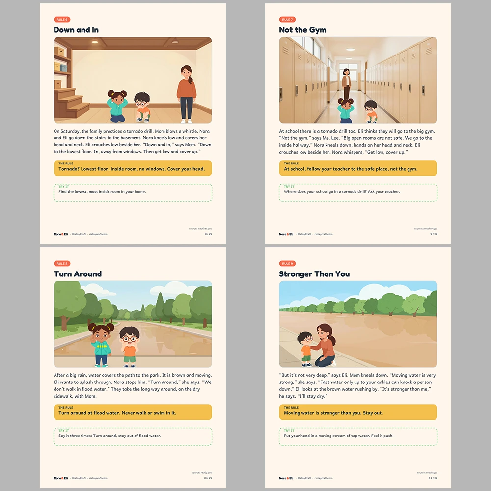 5 Kids Safety Printable Books Bundle | Ready for Anything Pack Ages 5–8 | Stories Activities | Instant Download
