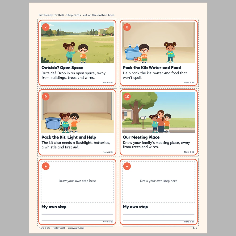 Get Ready for Kids Picture Step Cards | Printable Visual Sequence Cards for Kids Ages 5–8 | Safety Rules Companion