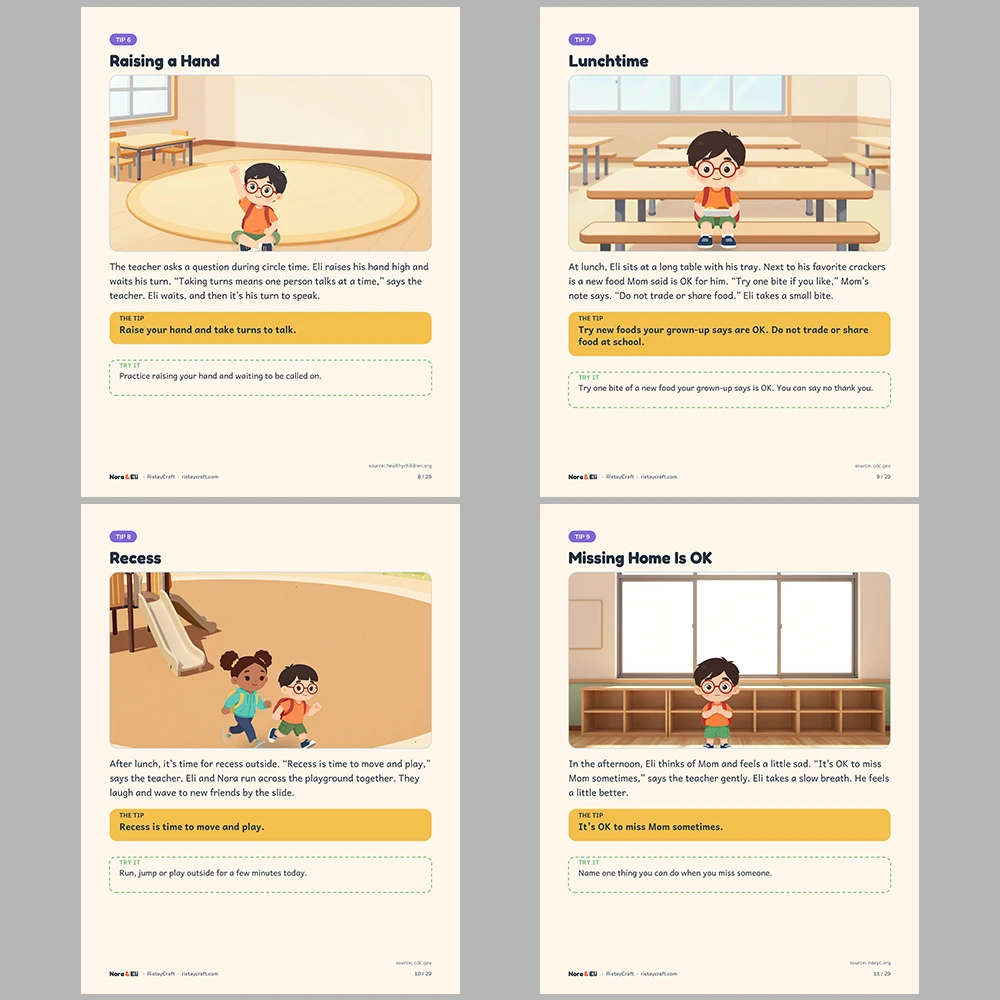 5 Social Narrative Books Bundle for Kids | Changes and Feelings Pack Ages 4–8 | Printable Big Moment Stories Activities
