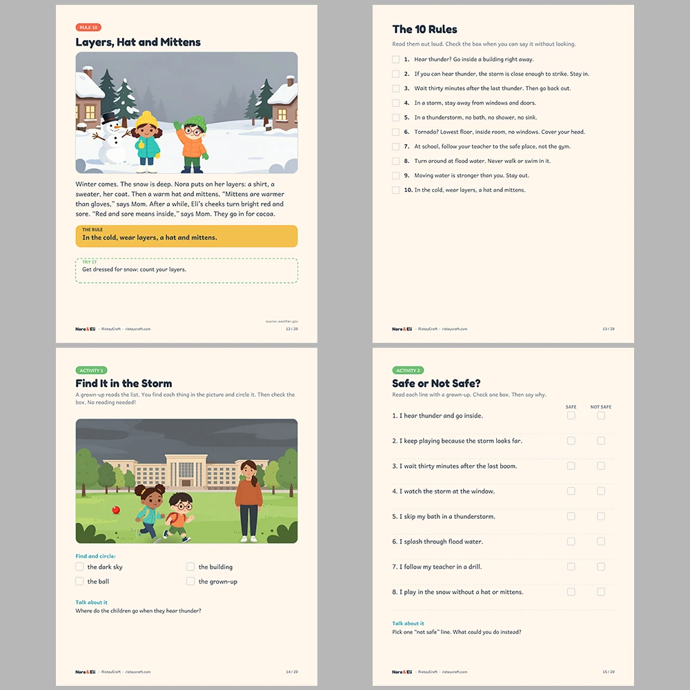 5 Kids Safety Printable Books Bundle | Ready for Anything Pack Ages 5–8 | Stories Activities | Instant Download