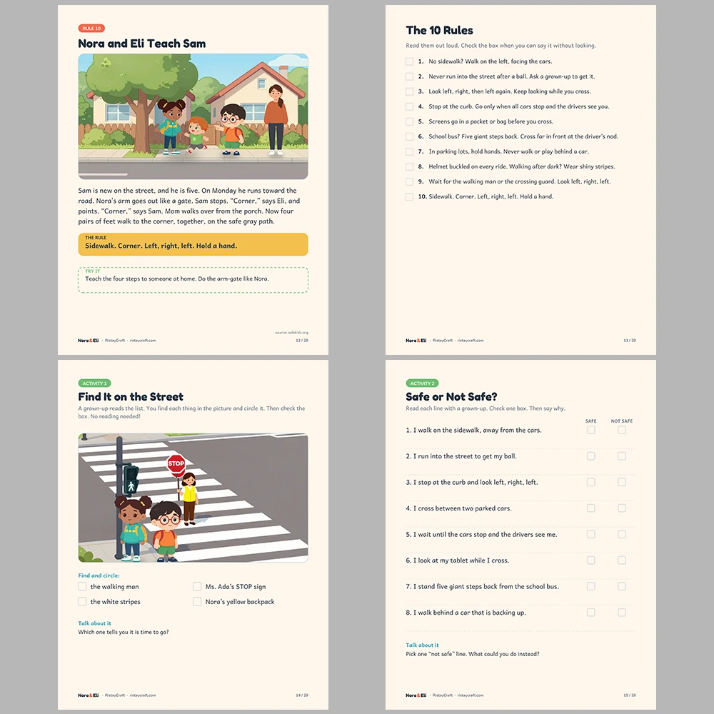 18 Kids Safety Printable Books Bundle | Complete Safety Library Ages 5–8 | Stories Activities | Instant Download