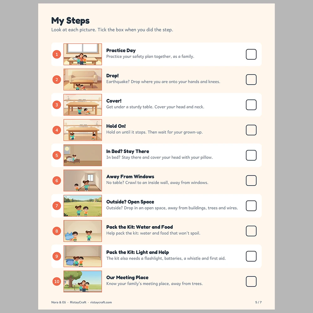 Get Ready for Kids Picture Step Cards | Printable Visual Sequence Cards for Kids Ages 5–8 | Safety Rules Companion