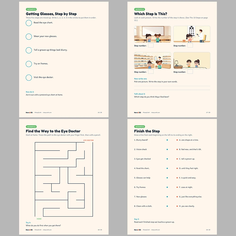5 Social Narrative Books Bundle for Kids | Families and Friends Pack Ages 4–8 | Printable Big Moment Stories Activities