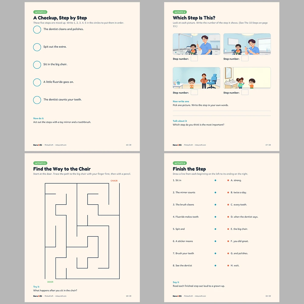 5 Social Narrative Books Bundle for Kids | Visits and Routines Pack Ages 4–8 | Printable Big Moment Stories Activities