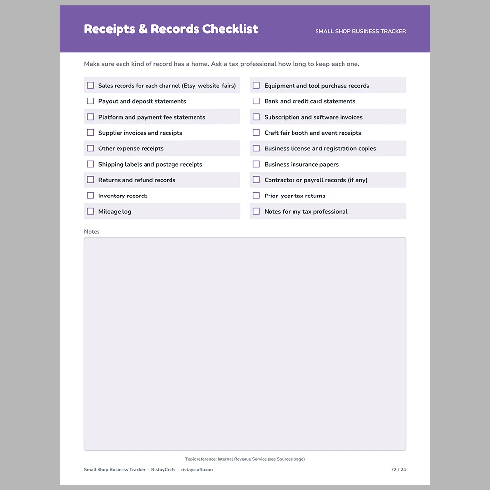 Small Shop Business Tracker Printable | Online Seller Planner | Sales, Orders, Expense, Inventory Log | Handmade Business Binder PDF