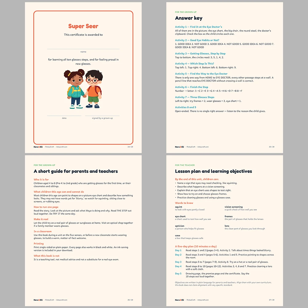 5 Social Narrative Books Bundle for Kids | Families and Friends Pack Ages 4–8 | Printable Big Moment Stories Activities