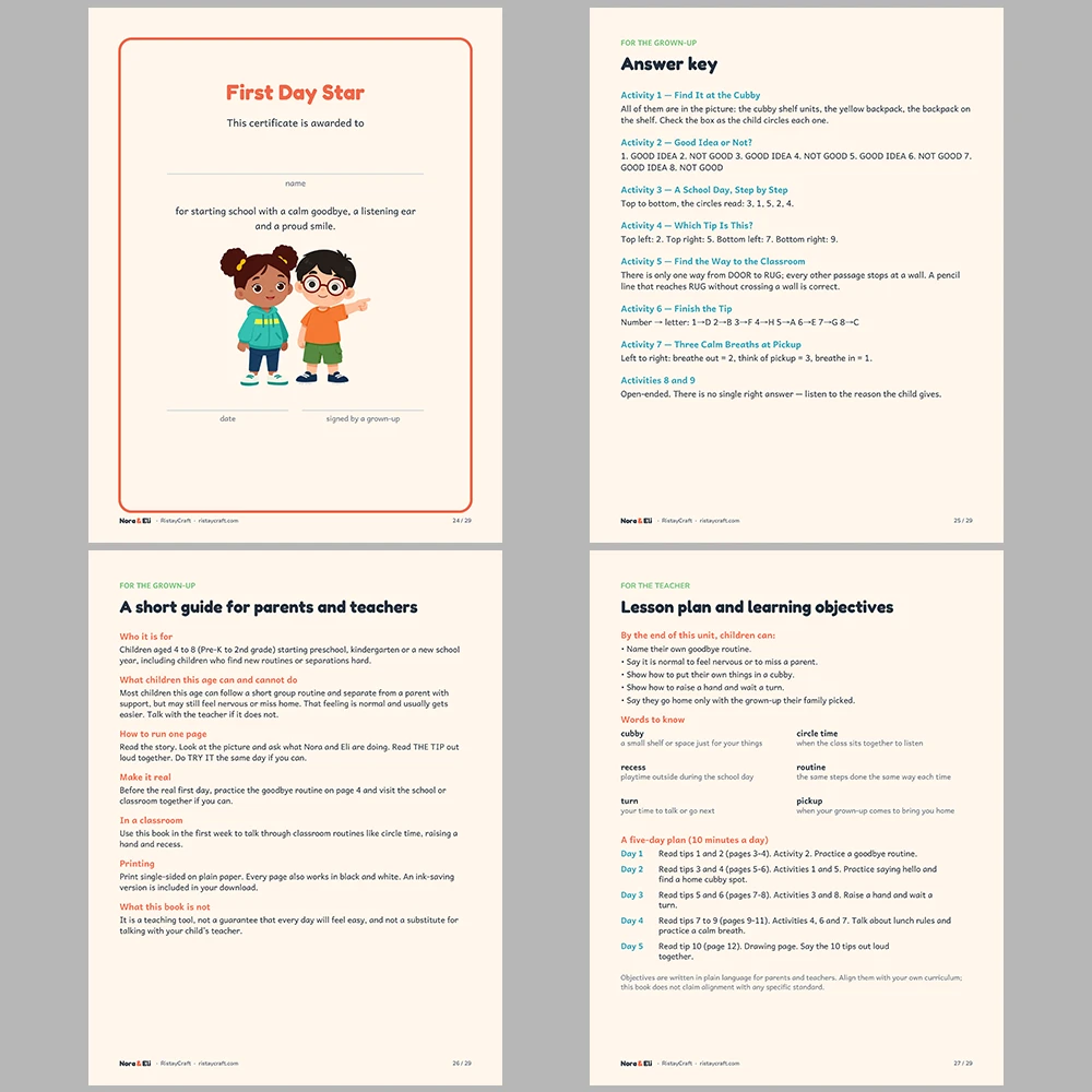 5 Social Narrative Books Bundle for Kids | Changes and Feelings Pack Ages 4–8 | Printable Big Moment Stories Activities