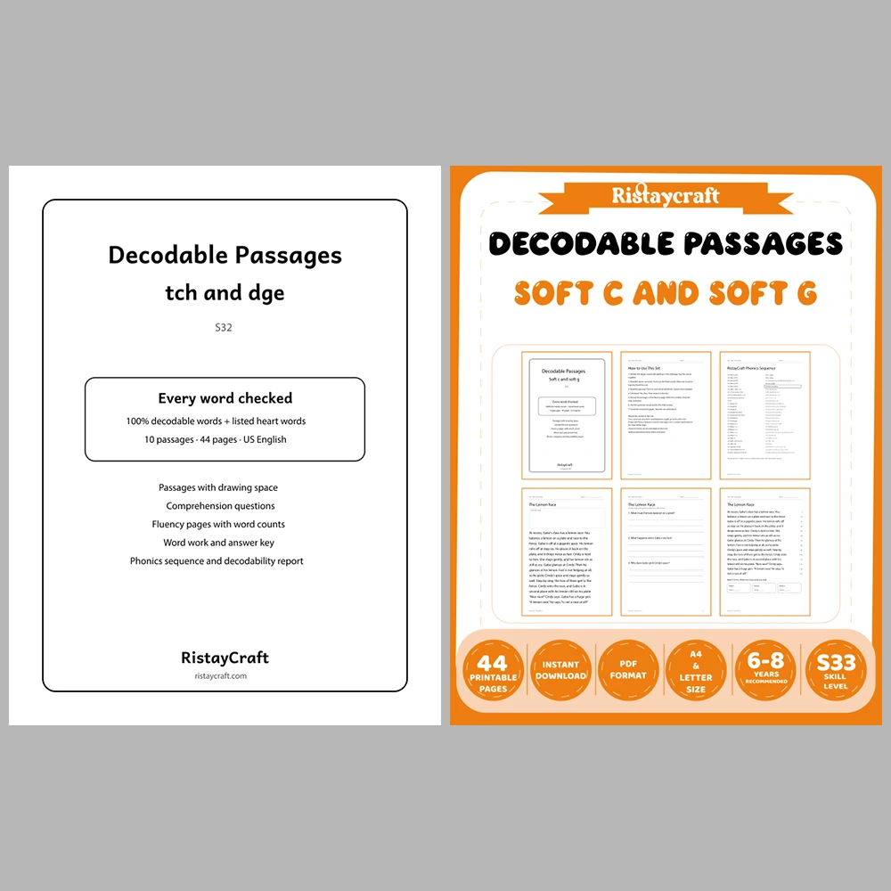 Decodable Readers Bundle 3: Syllables and R-Controlled Vowels | 10 Phonics Packs, 100 Stories | Printable PDF