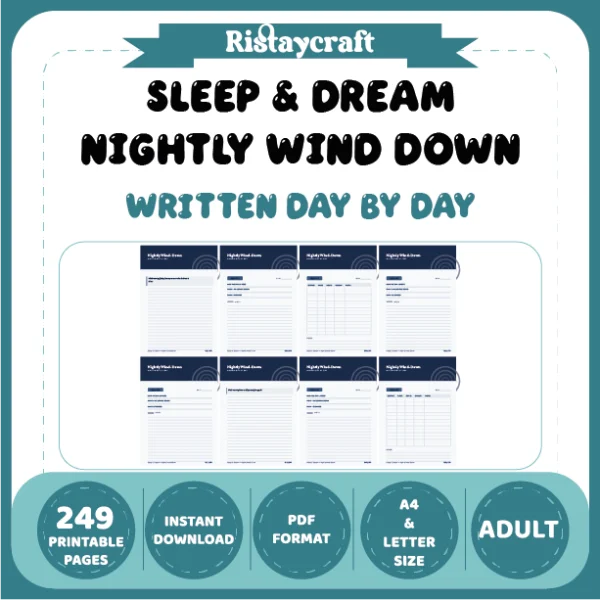 Sleep & Dream Nightly Wind-Down: Written Day by Day