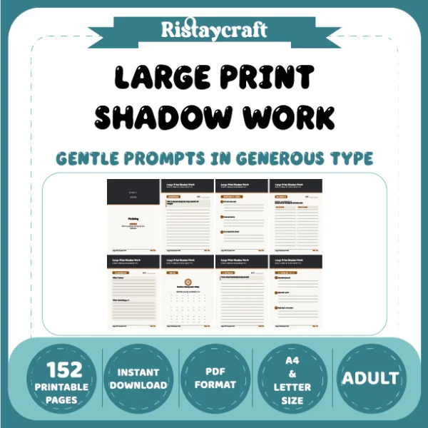 Large Print Shadow Work: Gentle Prompts in Generous Type