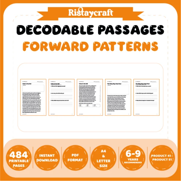Decodable Readers Bundle 5: Advanced Patterns | 11 Phonics Packs, 110 Stories | Printable PDF